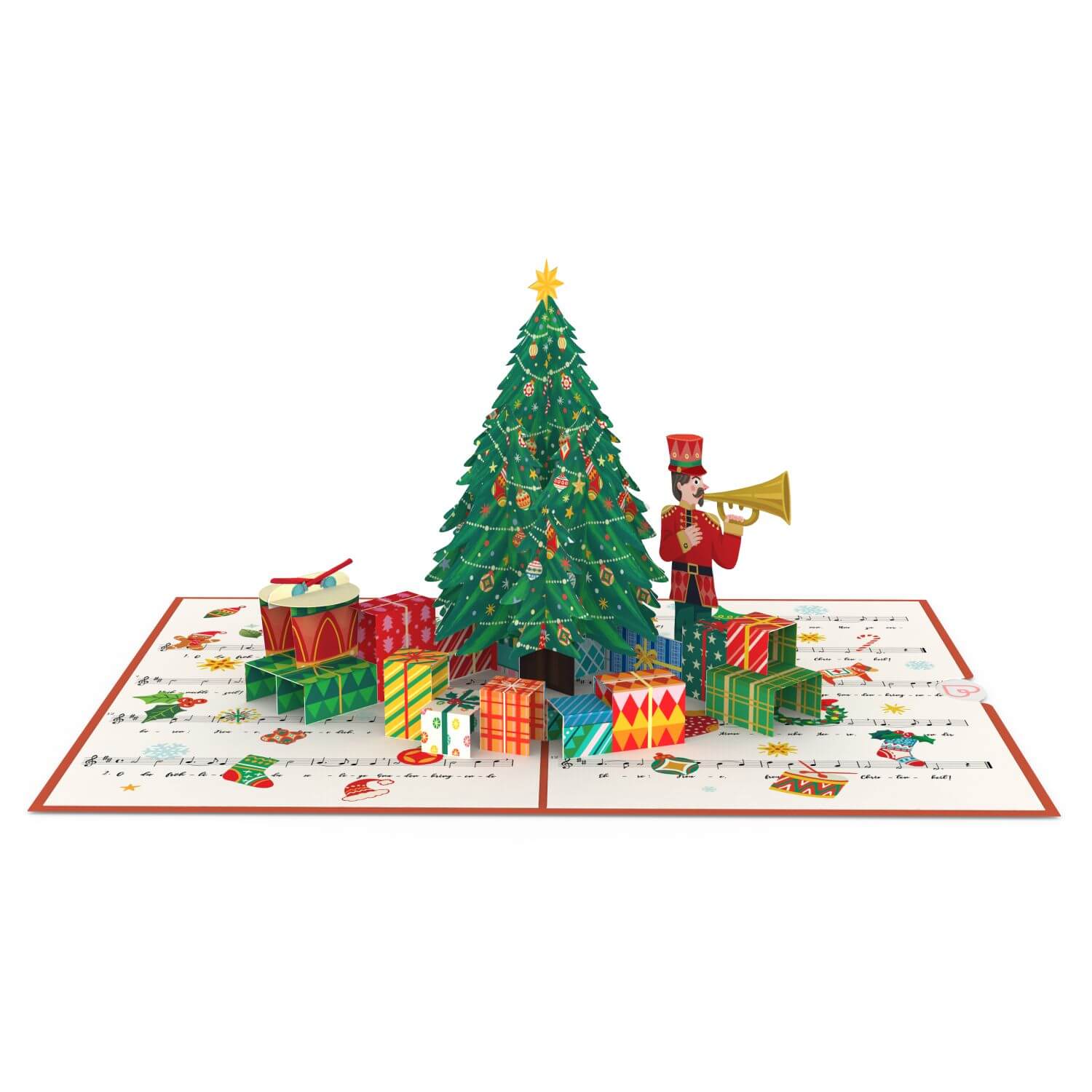 Albero di Natale O tu allegra Biglietto pop-up