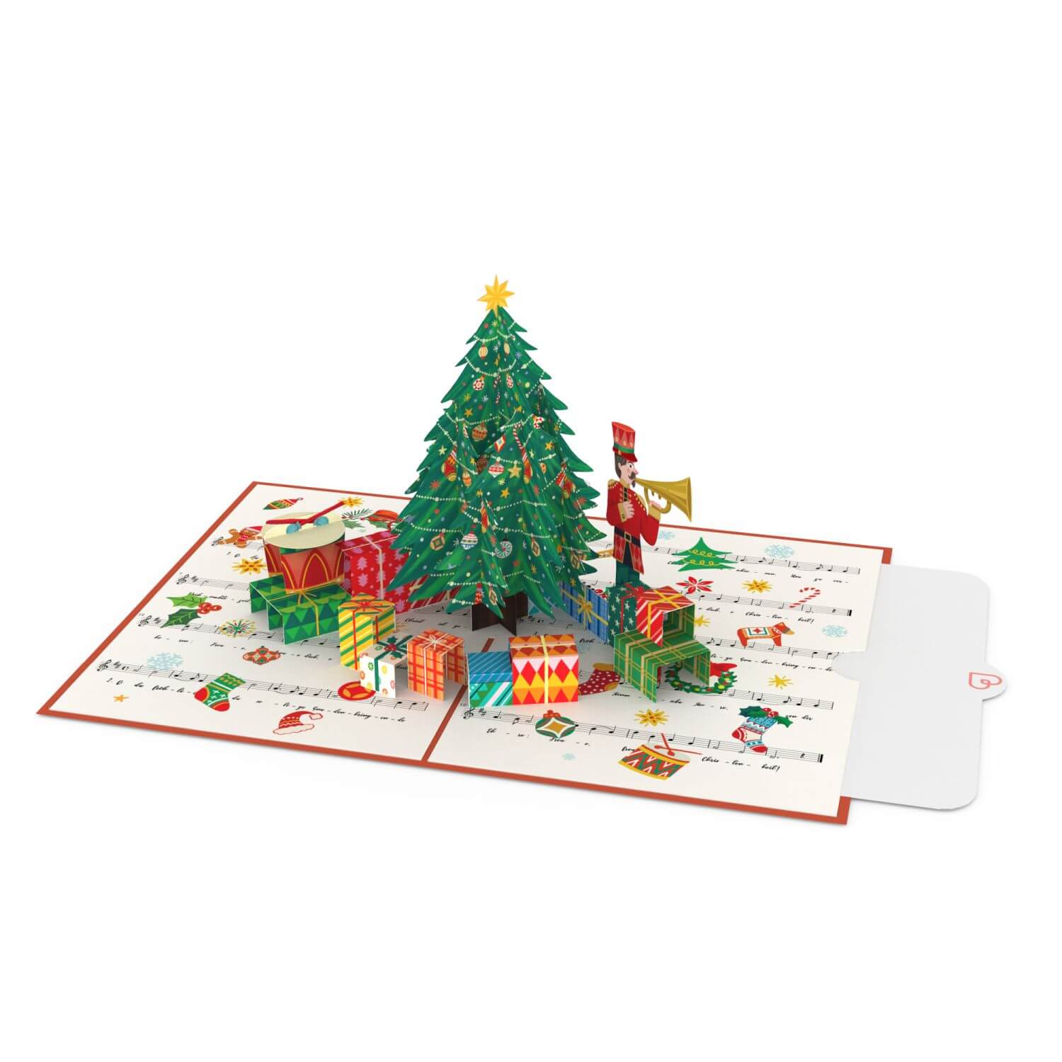 Albero di Natale O tu allegra Biglietto pop-up