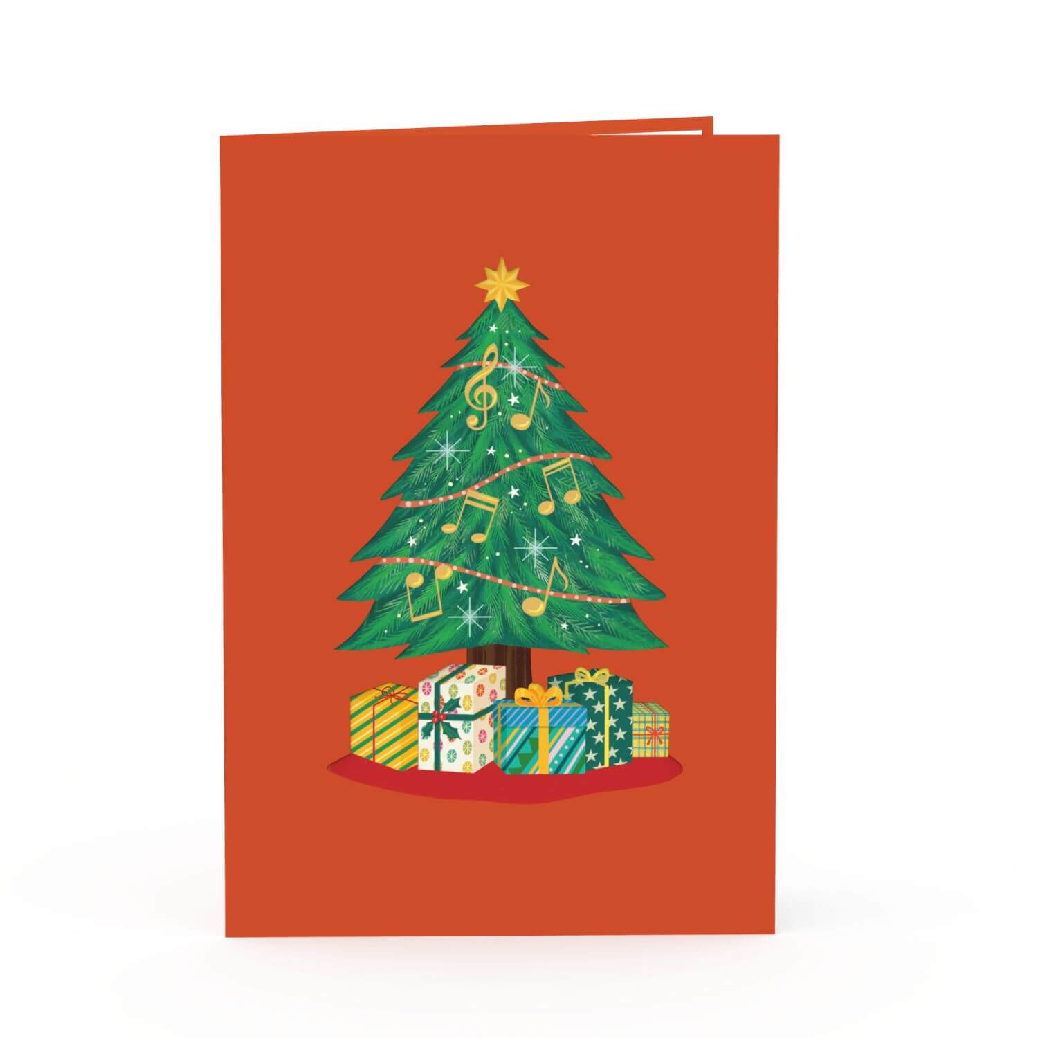 Albero di Natale O tu allegra Biglietto pop-up