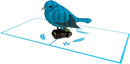 Biglietto Biglietto pop-up uccello blu