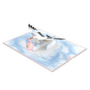 Biglietto pop-up Cicogna e bambino (rosa).