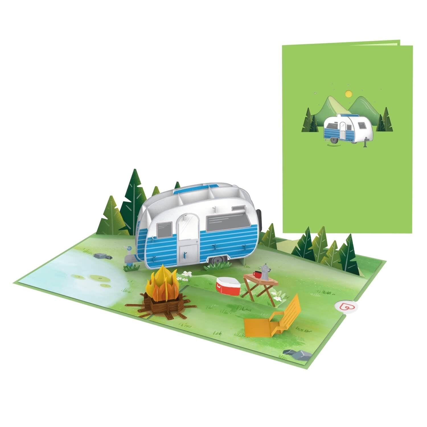 Biglietto pop-up da campeggio
