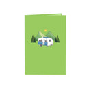 Biglietto pop-up da campeggio