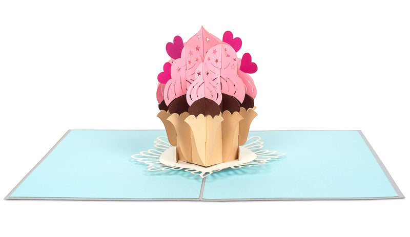Biglietto pop-up per cupcake