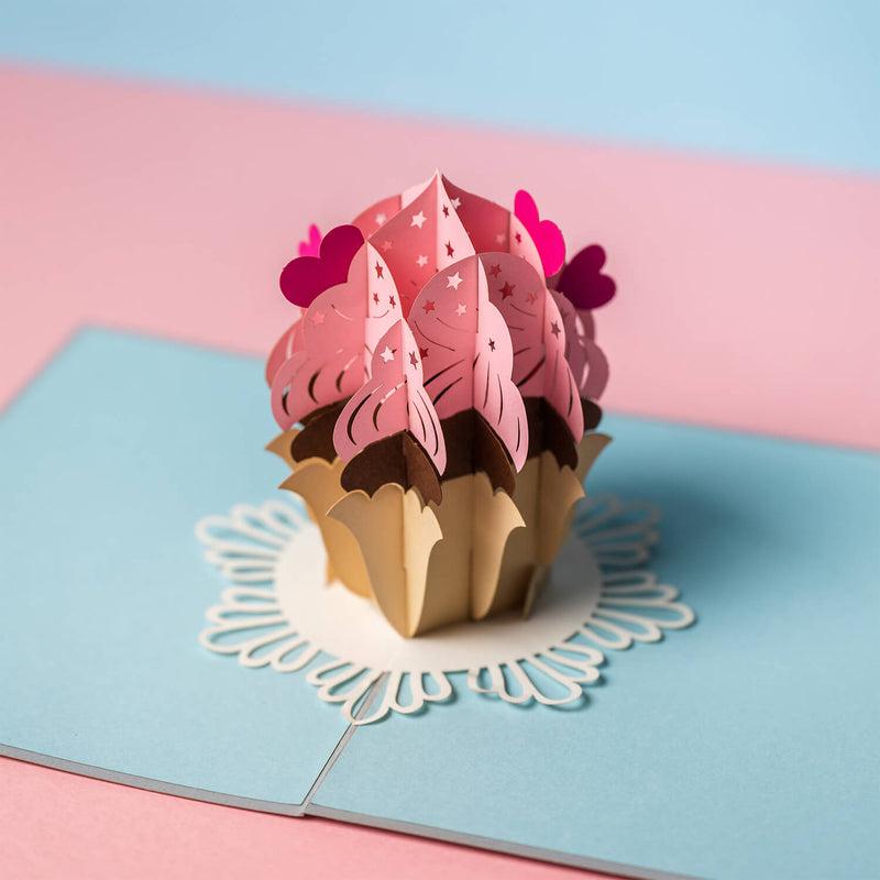 Biglietto pop-up per cupcake