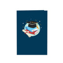 Gufo con Biglietto pop-up mortarboard