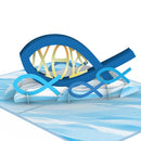 Biglietto pop-up pesce