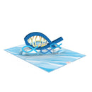 Biglietto pop-up pesce