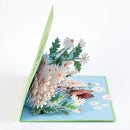 Biglietto pop-up con margherita e farfalla