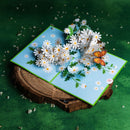 Biglietto pop-up con margherita e farfalla