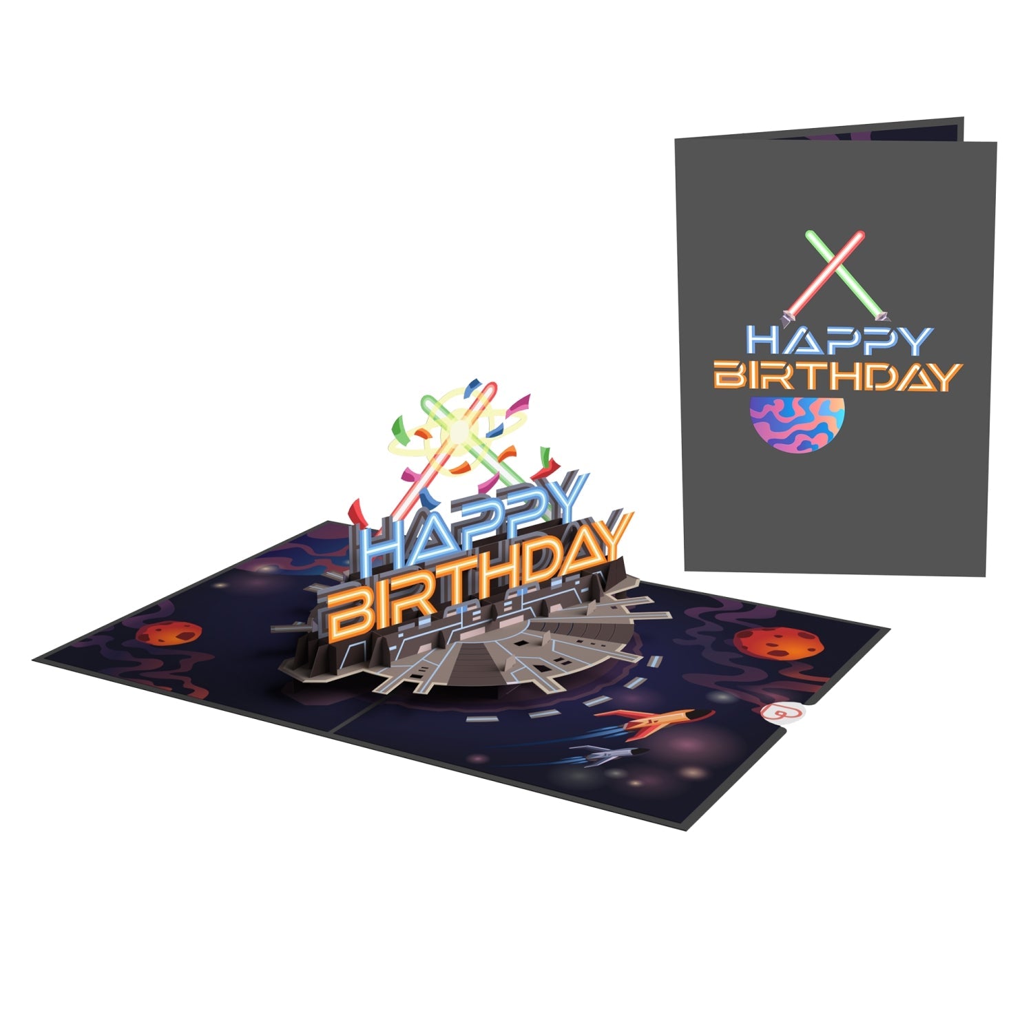 Biglietto Biglietto pop-up per compleanno galattico