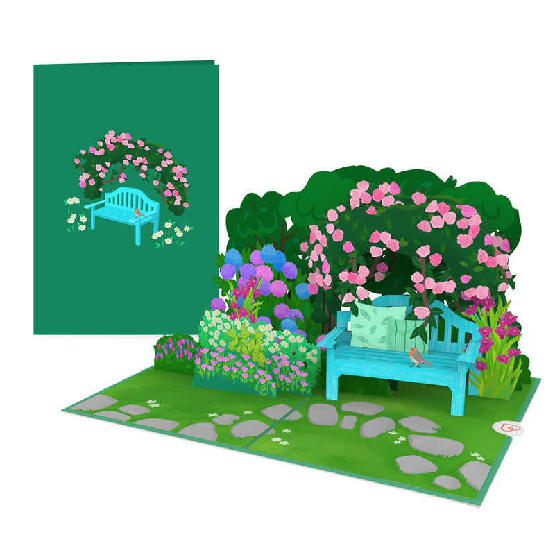 Biglietto pop-up Giardino con fiori