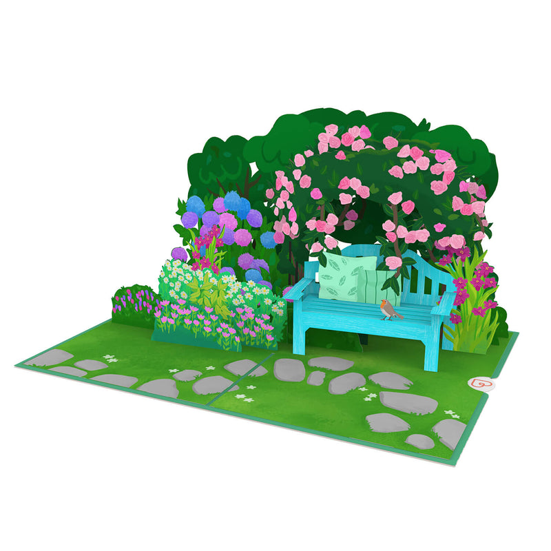 Biglietto pop-up Giardino con fiori