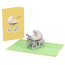 Passeggino con Biglietto pop-up per bambini