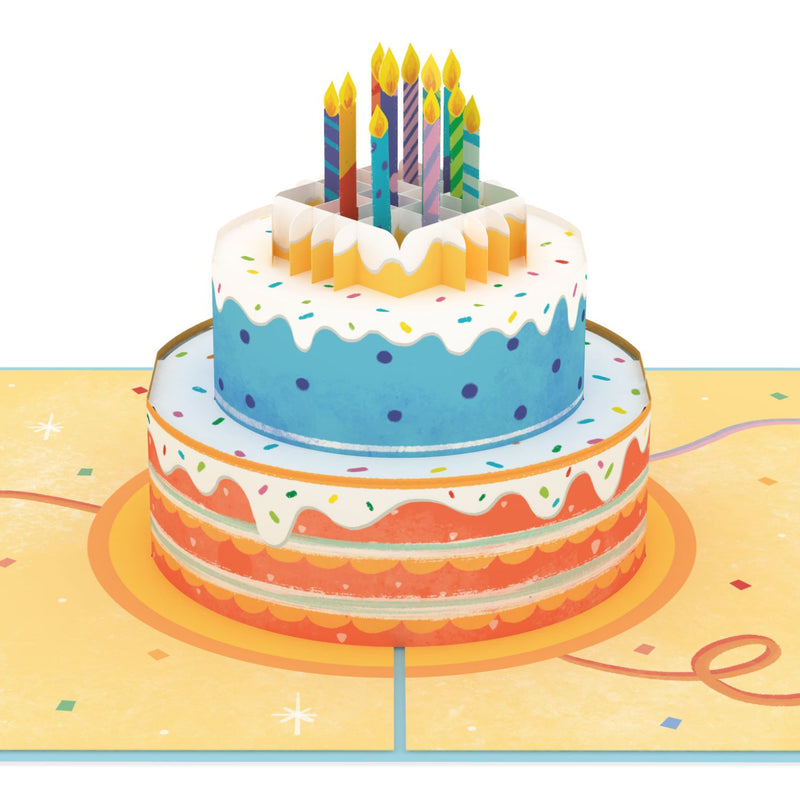 Biglietto pop-up torta di compleanno