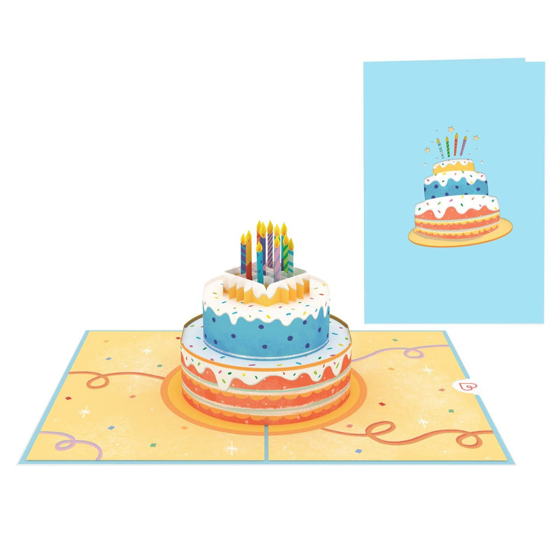 Biglietto pop-up torta di compleanno