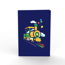 Biglietto pop-up per il treno di compleanno