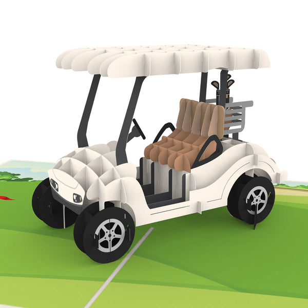 Biglietto pop-up per carrello da golf