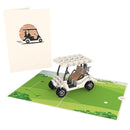 Biglietto pop-up per carrello da golf