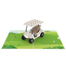 Biglietto pop-up per carrello da golf