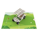 Biglietto pop-up per carrello da golf