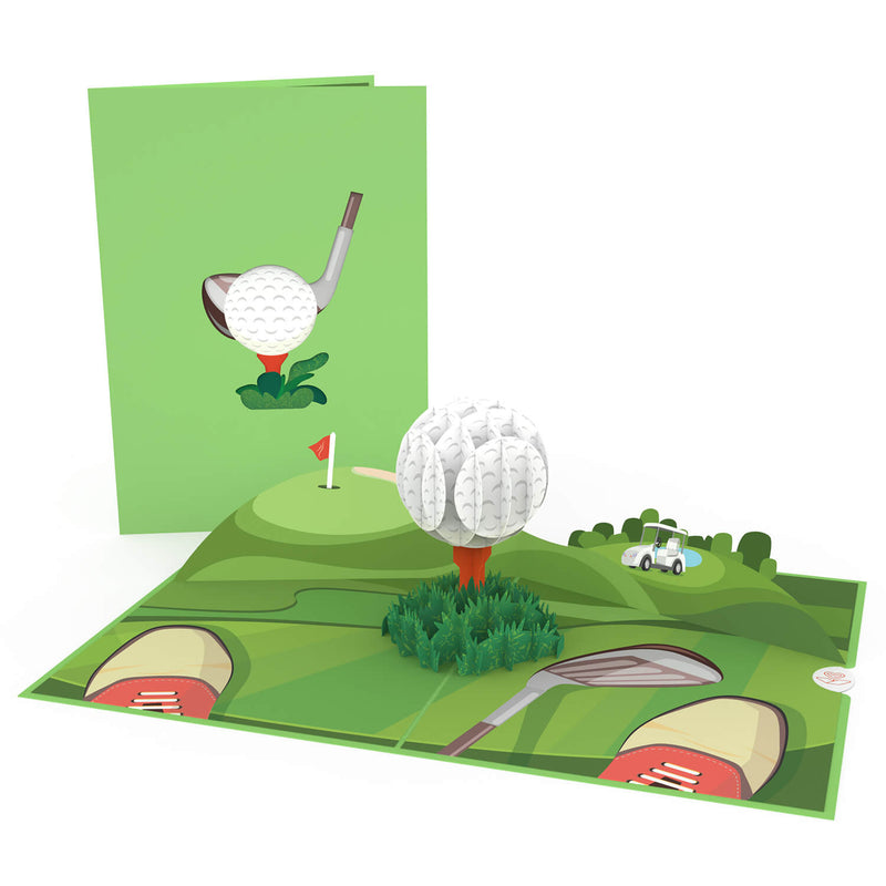 Biglietto pop-up pallina da golf
