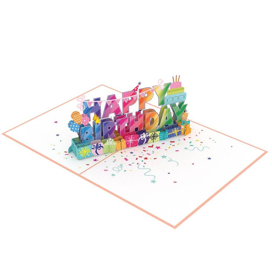 Biglietto pop-up di buon compleanno
