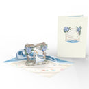 Biglietto pop-up per matrimonio sulla spiaggia