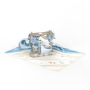 Biglietto pop-up per matrimonio sulla spiaggia