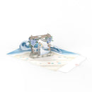 Biglietto pop-up per matrimonio sulla spiaggia