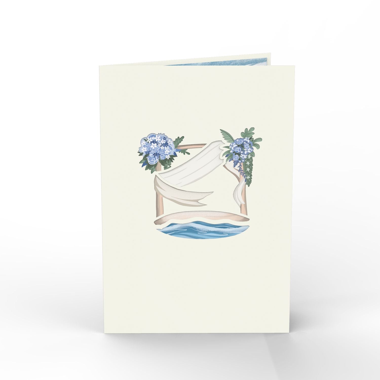 Biglietto pop-up per matrimonio sulla spiaggia