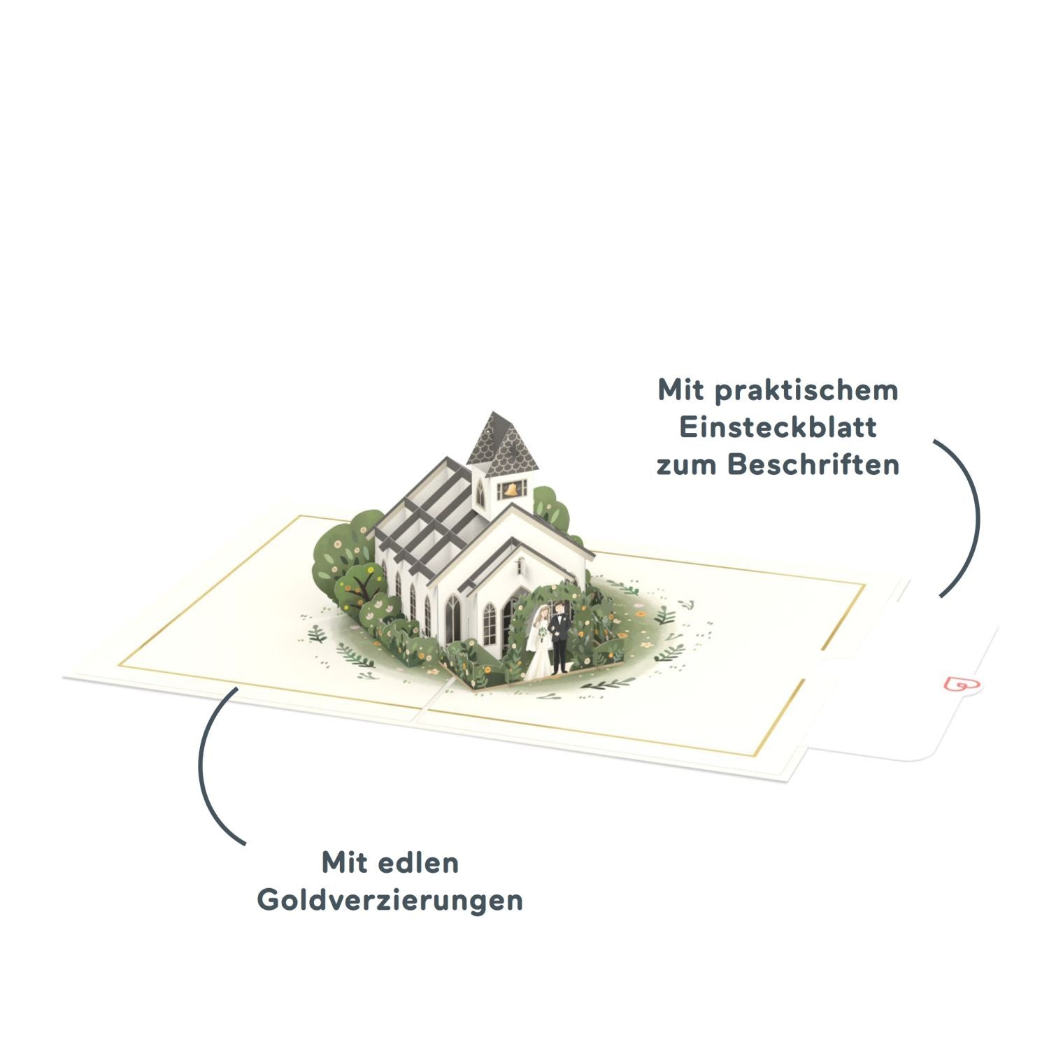 Biglietto pop-up per la cappella nuziale