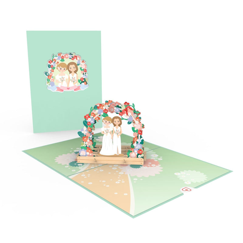 Biglietto Biglietto pop-up sposi lesbici