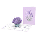Biglietto pop-up color lavanda