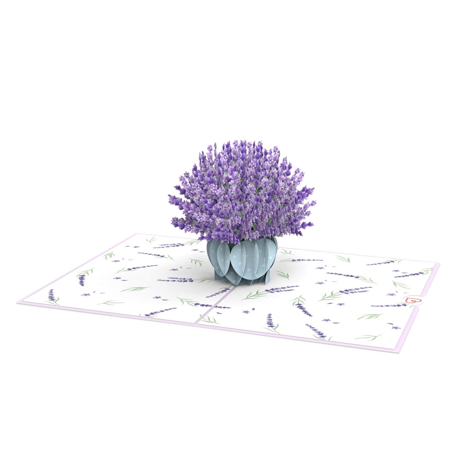 Biglietto pop-up color lavanda