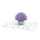 Biglietto pop-up color lavanda