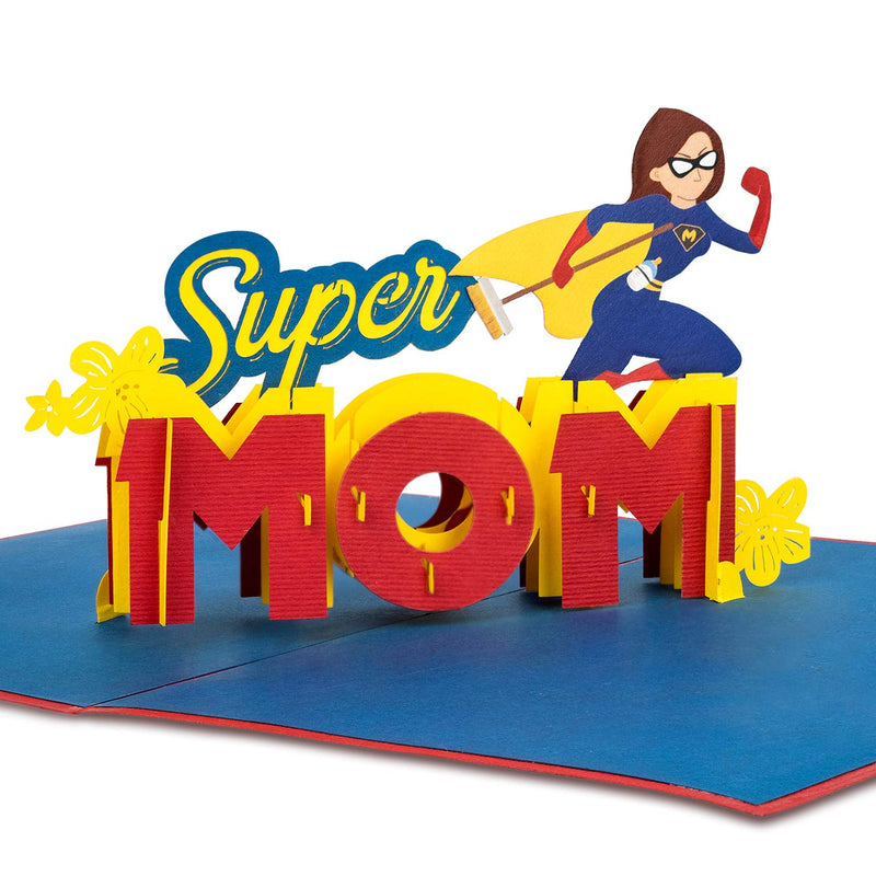 Carta pop-up Super Mom