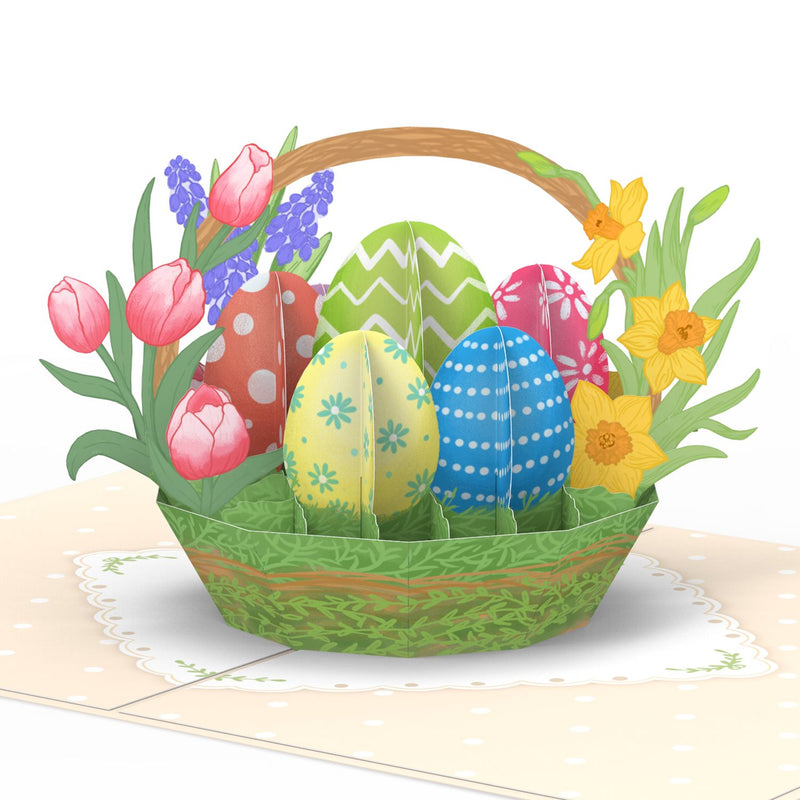 Biglietto pop-up con uovo di Pasqua