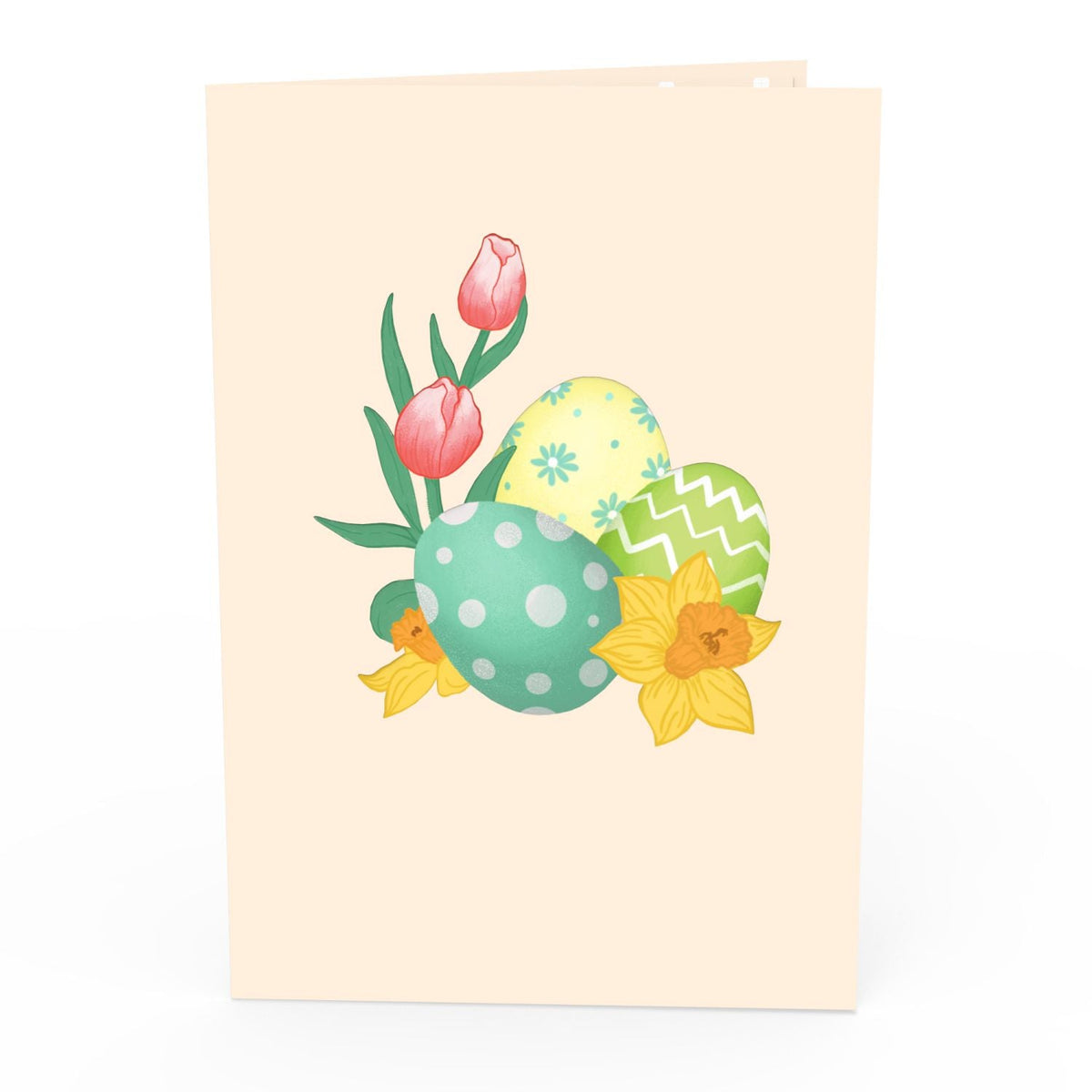 Biglietti Auguri Pasqua 3D Pop Up - Uova, Coniglietti E Fiori, Set Con Busta, Regalo Perfetto Per Famiglia E Amici