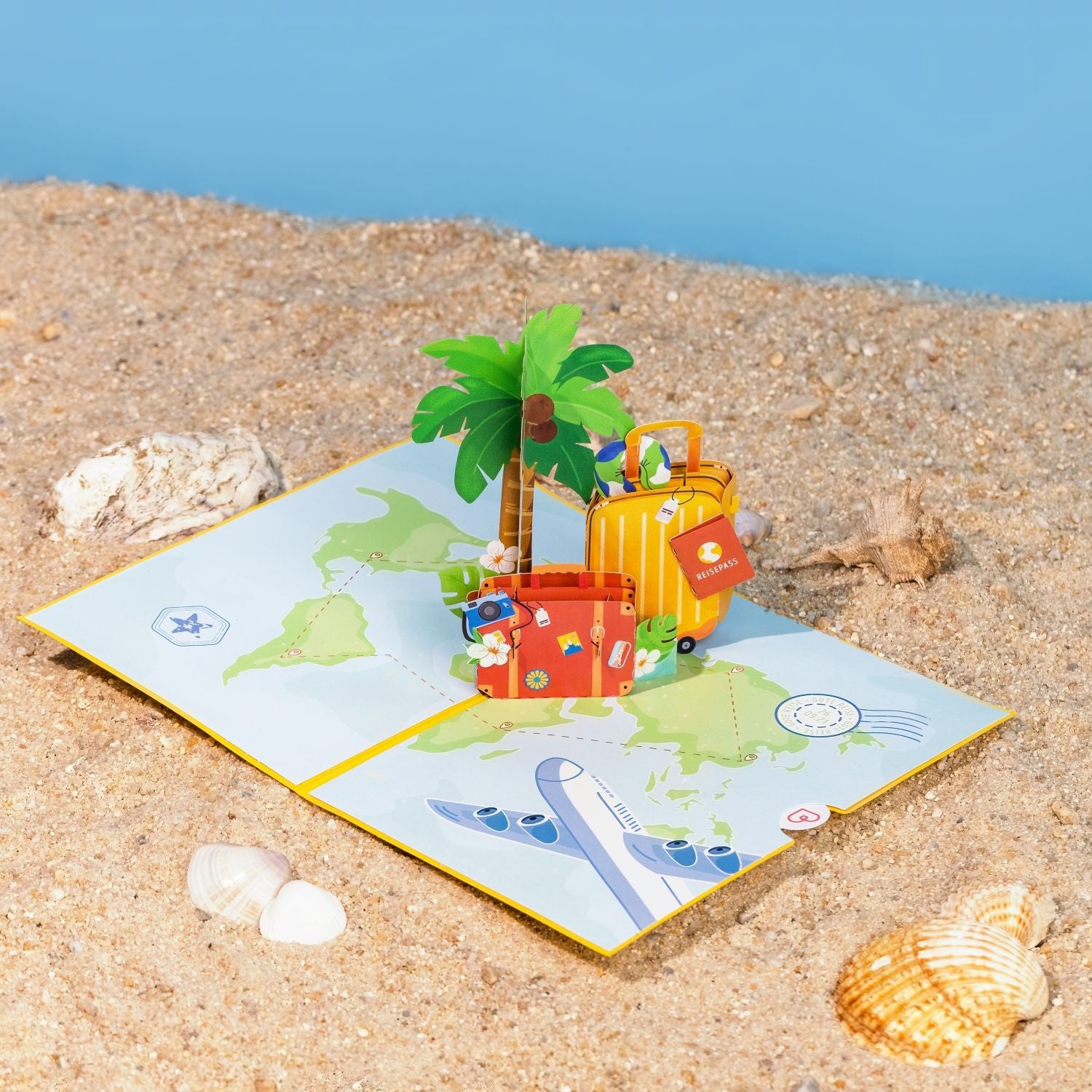 Biglietto Biglietto pop-up Buon viaggio