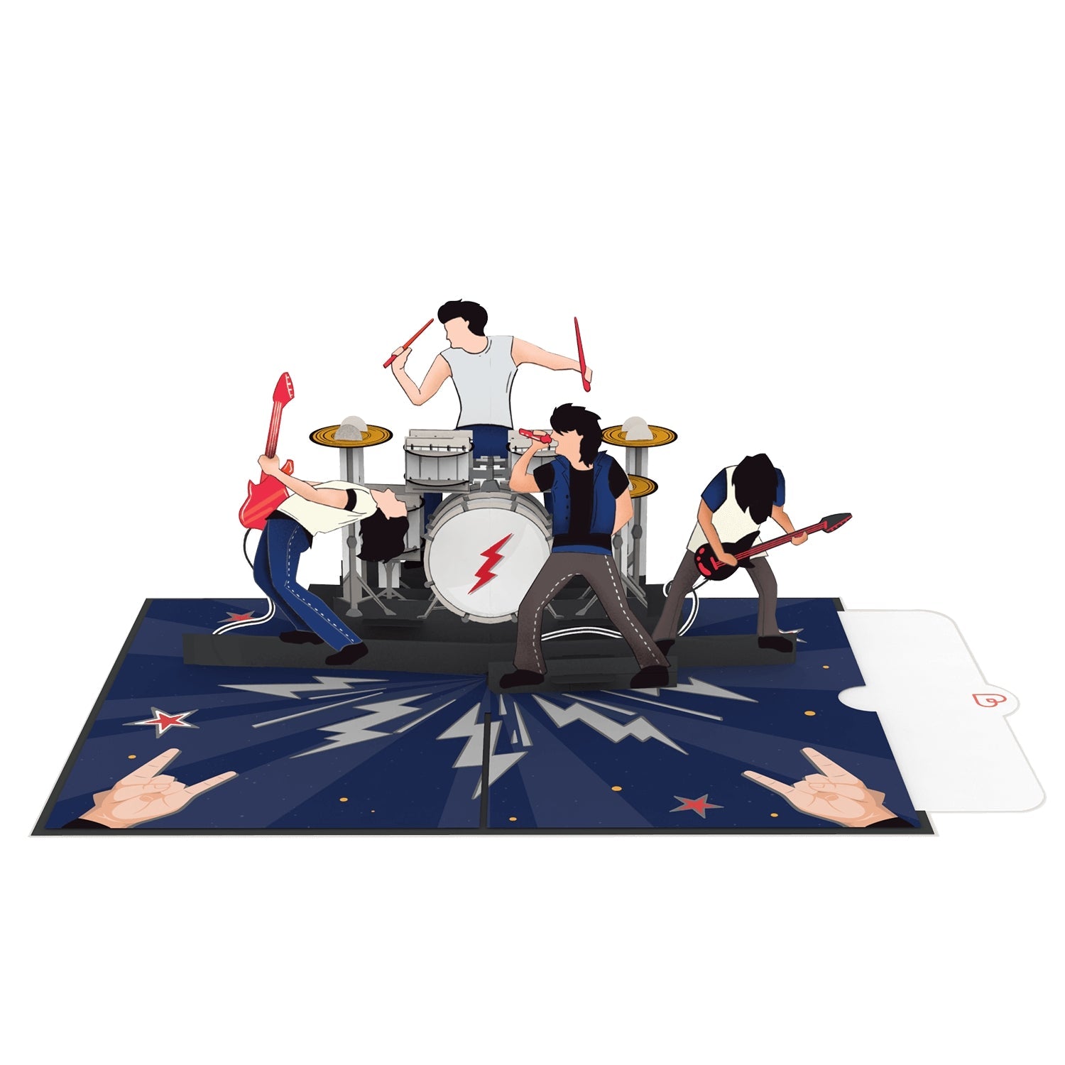 Biglietto pop-up Rock & Roll