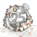 Biglietto pop-up nozze d'argento