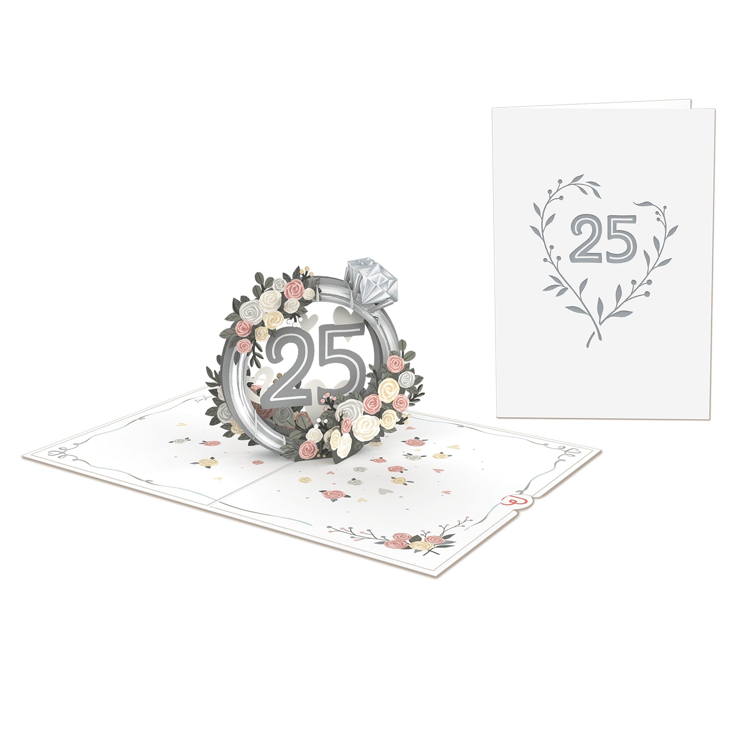 Biglietto pop-up nozze d'argento
