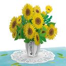 Biglietto Biglietto pop-up girasole