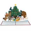 Biglietto pop-up Natale nella foresta