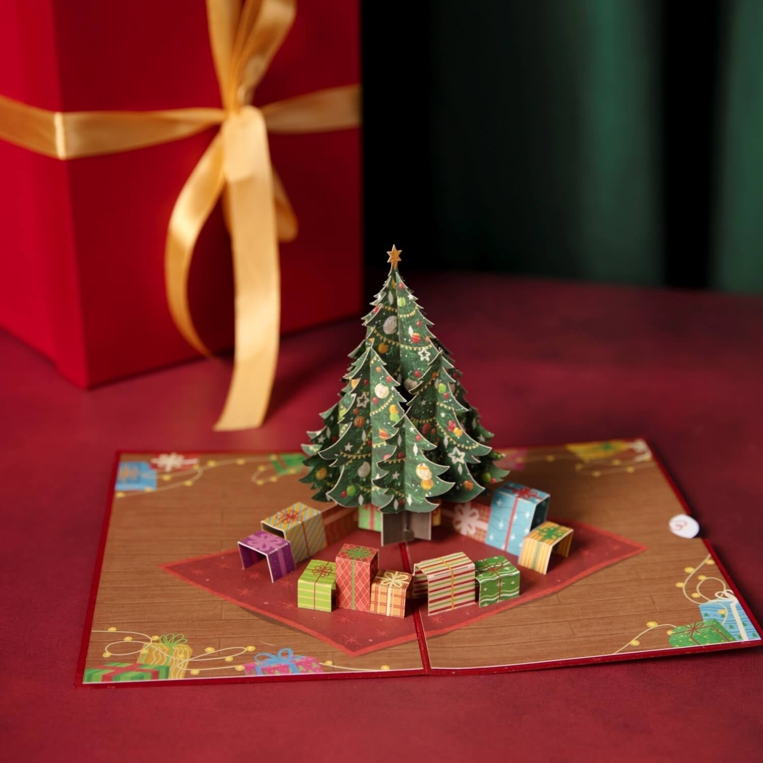 Albero di Natale con Biglietto pop-up regali