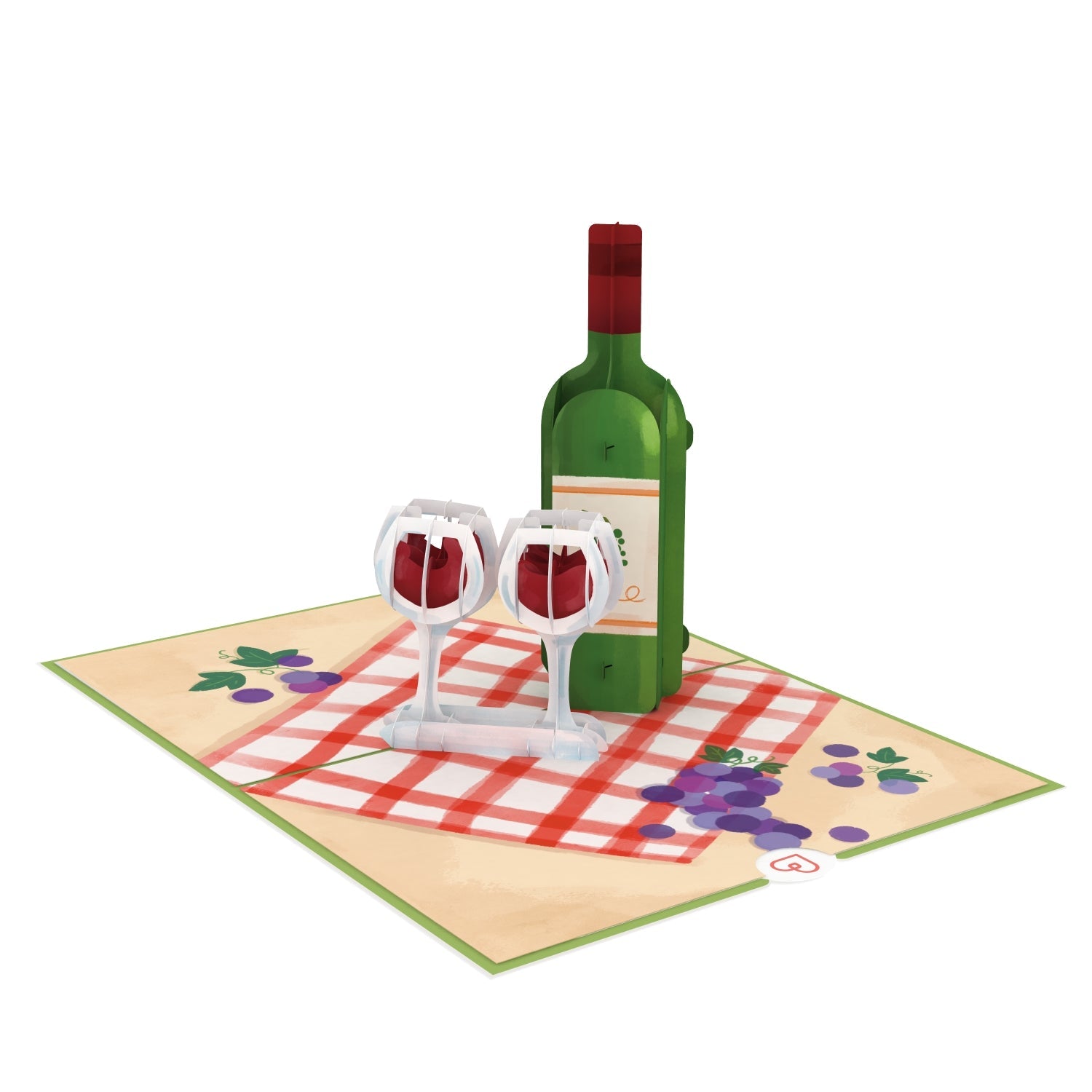 Biglietto pop-up per vino